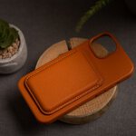 Portfel magnetyczny Leather Mag Wallet pomaraczowy