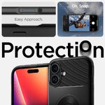 Spigen nakładka Slim Armor Mag MagSafe do iPhone 16 6,1" czarna