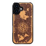 Bewood nakładka do iPhone 16 6,1" Róża Wiatrów Merbau