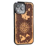 Bewood nakładka do iPhone 16 Pro 6,3" Róża Wiatrów Merbau