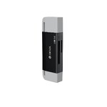 Devia czytnik kart 2w1 EL240 USB/USB-C 3.0 czarny