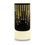 Lampion świąteczny szklany FCL-20 czarno-złoty L Forever Light