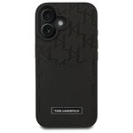 Karl Lagerfeld nakładka do iPhone 16 6,1" KLHCP16SPGKHPRPK czarna Hardcase Cardslots Monogram