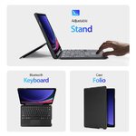 DUX DUCIS DK - etui skadane z klawiatur bezprzewodow do Samsung Tab S9 czarne