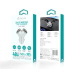 Devia ładowarka samochodowa Smart PD 48W 2x USB 2x USB-C srebrna