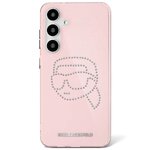 Karl Lagerfeld nakładka HC IML Rhinestones K Head do Samsung Galaxy S25 różowa