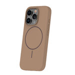 Nakładka Silicone Thin Mag do iPhone 12 / 12 Pro 6,1" brązowa