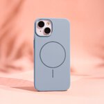 Nakładka Silicone Thin Mag do iPhone 14 6,1" jasnoniebieska