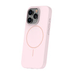 Nakładka Silicone Thin Mag do iPhone 12 / 12 Pro 6,1" jasnoróżowa