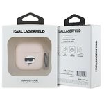 Karl Lagerfeld nakładka do AirPods 4 Silicone Choupette Head 3D Różowa