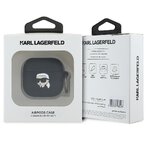Karl Lagerfeld nakładka do AirPods 4 Silicone Karl Head 3D Czarna