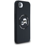 Karl Lagerfeld Nakładka HC MagSafe Silicone Double Heads do iPhone 16e Czarna