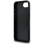 Guess Nakładka HC MagSafe PU 4G Ring Classic Logo do iPhone 16e Czarna