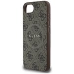Guess Nakładka HC MagSafe PU 4G Ring Classic Logo do iPhone 16e Brązowa
