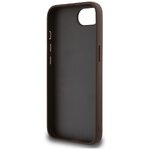 Guess Nakładka HC 4G PU Big Logo do iPhone 16e Brązowa