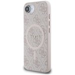 Guess Nakładka HC MagSafe PU 4G Ring Classic Logo do iPhone 16e Różowa
