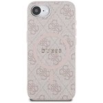 Guess Nakładka HC MagSafe PU 4G Ring Classic Logo do iPhone 16e Różowa