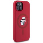 Karl Lagerfeld Nakładka HC MagSafe Silicone KC Body Ring do iPhone 15 Czerwona