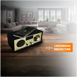 LTC przenośne radio BRDA, Bluetooth, FM, USB, 2200mAh, 10W ładowanie indukcyjne, czarno-złote