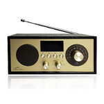 LTC przenośne radio BRDA, Bluetooth, FM, USB, 2200mAh, 10W ładowanie indukcyjne, czarno-złote
