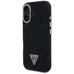 Guess Nakładka HC MagSafe FW Denim Triangle Logo do iPhone 16 Czarna
