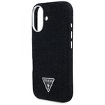 Guess Nakładka HC MagSafe FW Denim Triangle Logo do iPhone 16 Czarna