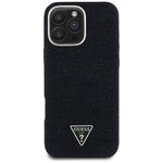 Guess Nakładka HC MagSafe FW Denim Triangle Logo do iPhone 16 Pro Czarna