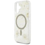 Guess Nakładka HC MagSafe Resin Flowers and Glitter do iPhone 16 Beżowa