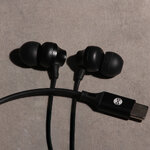 Forever słuchawki przewodowe EP-02 dokanałowe  USB-C czarne