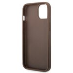 GUESS futera do IPHONE 13 / 14 / 15 GUHCP14S4GMGBR (4G Big Metal Logo) brzowy