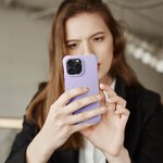 Silicone Zephyr Mag Cover kompatybilny z MagSafe do IPHONE 15 liliowy