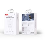 XO ładowarka sieciowa CE33 QC 18W 1x USB biała + kabel Lightning