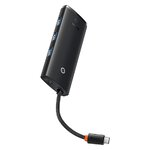 BASEUS HUB adapter przejściówka 5w1 Typ C do HDMI / 3x USB 3.0 / PD czarny WKQX080201