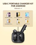 VEGER powerbank 20 000 mAh zestaw powerbankw 4 x 5000 mAh Pogo czarny