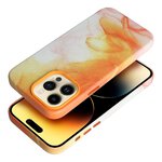 Leather Mag Cover kompatybilne z MagSafe do IPHONE 14 PRO orange splash