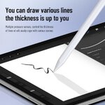 DUX DUCIS Stylus - rysik do iPada z adowaniem bezprzewodowym i wywietlaczem biay