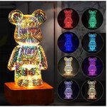 Lampka nocna LED 3D Mi Art Deco stojcy L3GFBD