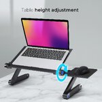 Podstawka pod laptop uniwerslna regulowana + chłodzenie YL-803 czarna