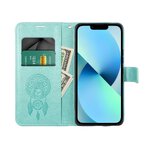 Kabura MEZZO Book do IPHONE 16 Plus łapacz snów zielony