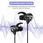 Douszne Słuchawki Gamingowe 3D Stereo Sound z Odłączanym Mikrofonem Wintory M31 Czarne
