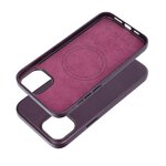 Leather Mag Cover kompatybilne z MagSafe do IPHONE 15 PLUS ciemny fioletowy