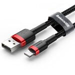 BASEUS kabel USB do Apple Lightning 8-pin 2,4A Cafule CALKLF-A19 0,5m czerwono-czarny