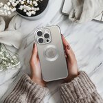 Futerał GLAM do IPHONE 16 Pro Max srebrny