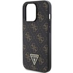 GUESS futera do IPHONE 14 Pro GUHCP14LPG4GPK (4G Triangle Metal Logo) czarny