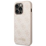 Oryginalne Etui GUESS Hardcase GUHCP14LG4GFPI do iPhone 14 PRO (4G Gold Logo / rowy)
