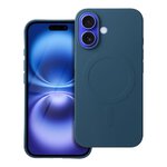 Futerał SILICONE MAG COVER (big hole) kompatybilny z MagSafe do IPHONE 16 niebieski