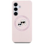 KARL LAGERFELD futerał do SAMSUNG S25 KLHMS25SSKCHTCP (Magnetic Silicone Double Heads) różowy