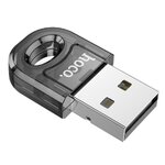 HOCO adapter USB A bluetooth UA28 transparentny czarny