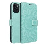 Kabura MEZZO Book do IPHONE 15 mandala zielony