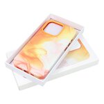 Leather Mag Cover kompatybilne z MagSafe do IPHONE 13 PRO orange splash